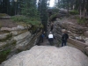 Nice path to watch the river down streams Athabasca falls.