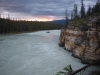 Down streams Athabasca falls