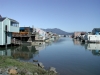 Husbåtar i Marin City norr om San Fransico