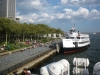 By boat to ellis Island.