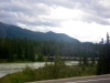 Bridge of the Athabasca river towards Lake Edith.